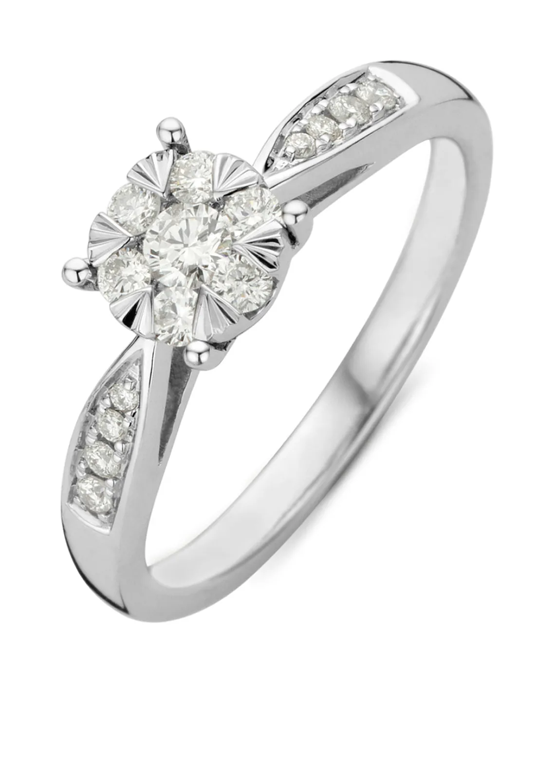 Witgouden ring, 0.35 ct diamant, Enchanted