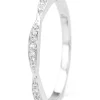 Witgouden ring, 0.09 ct diamant, Ensemble