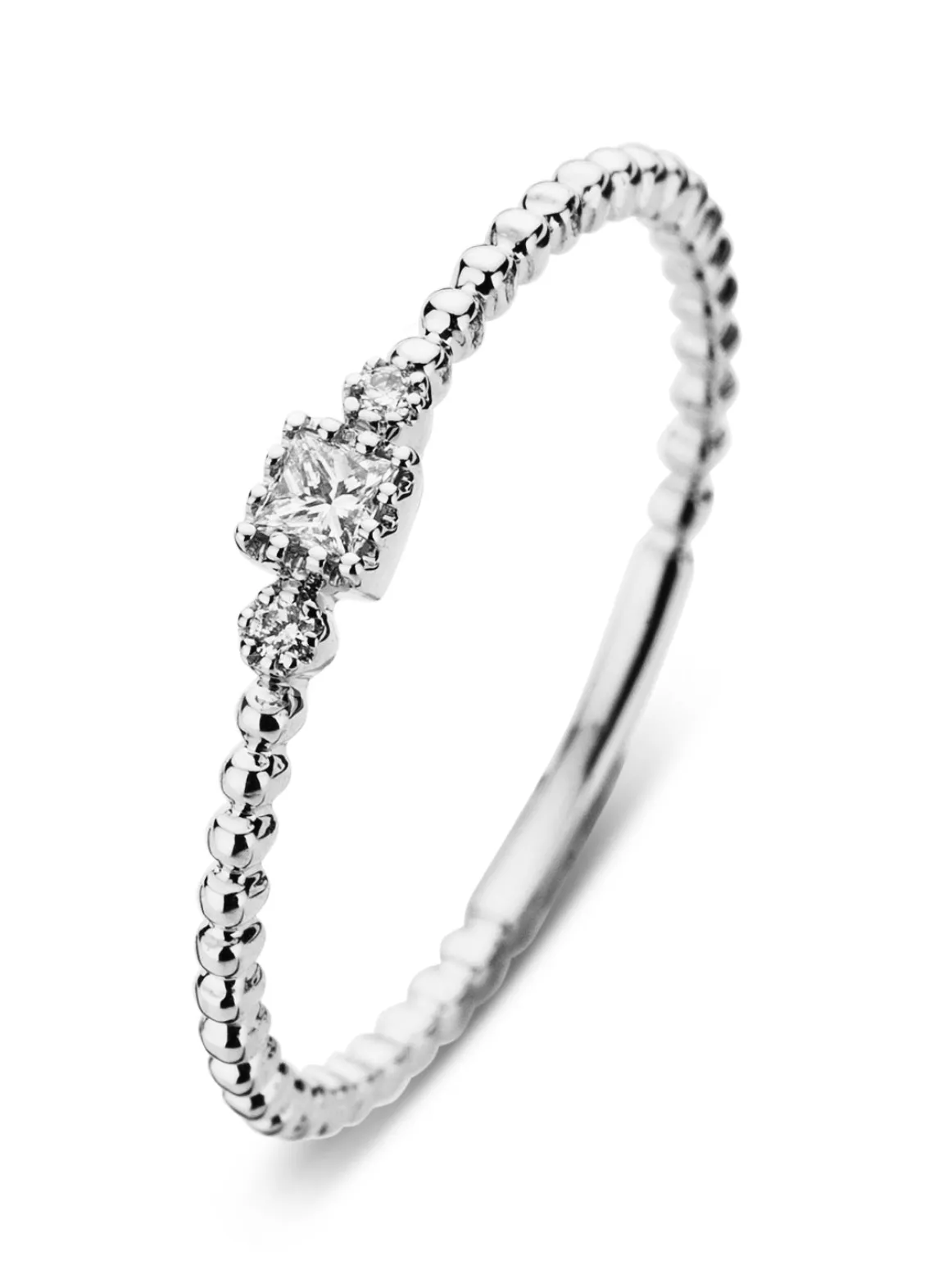 Witgouden ring, 0.07 ct diamant, Joy