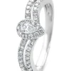 Witgouden ring, 0.38 ct diamant, Petite Romance