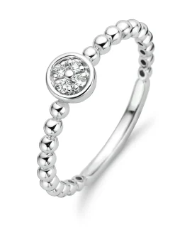 Witgouden ring, 0.06 ct diamant, Ensemble