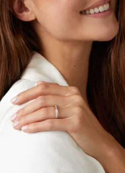 Witgouden ring, 0.27 ct diamant, Wedding