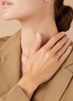 Witgouden ring, 0.33 ct diamant, Wedding