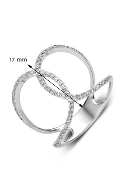 Witgouden ring, 0.24 ct diamant, Like a star