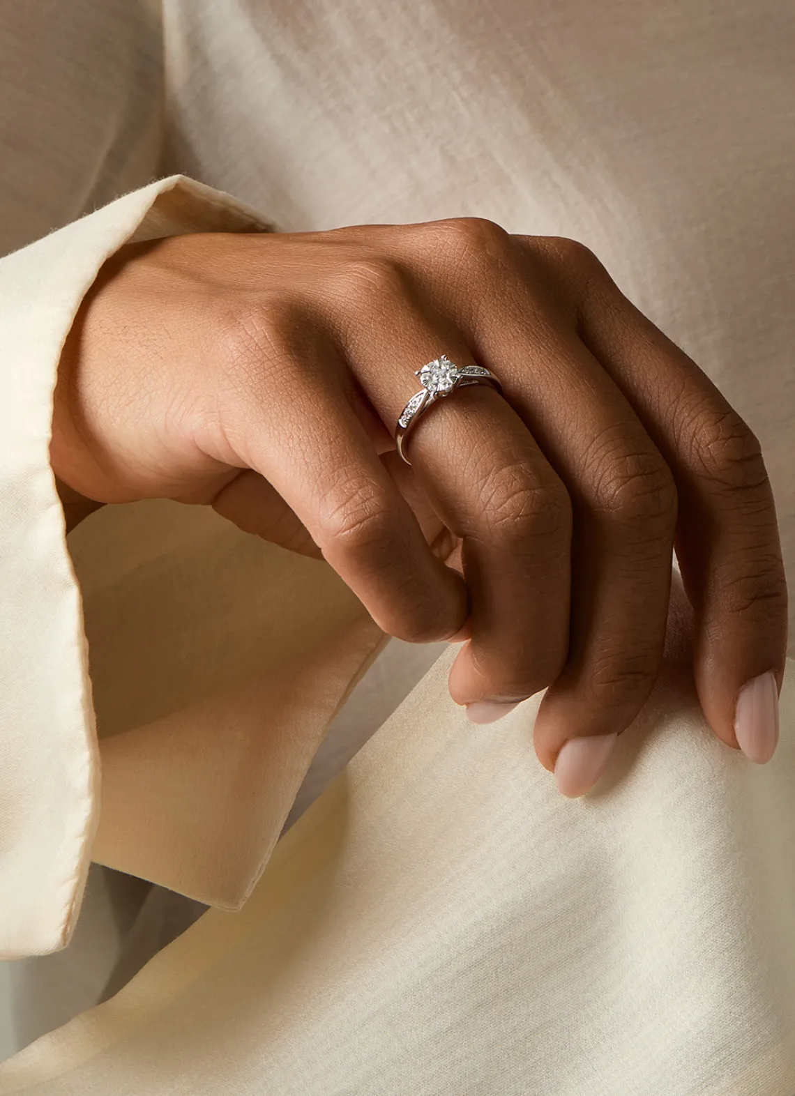 Witgouden ring, 0.35 ct diamant, Enchanted