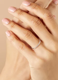 Witgouden ring, 0.09 ct diamant, Joy