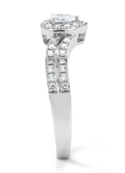 Witgouden ring, 0.38 ct diamant, Petite Romance