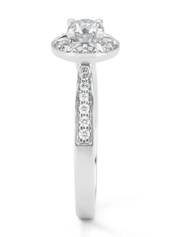 Witgouden ring, 0.71 ct diamant, Solitair