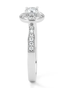 Witgouden ring, 0.57 ct diamant, Solitair