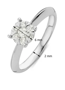 Witgouden ring, 0.28 ct diamant, Enchanted