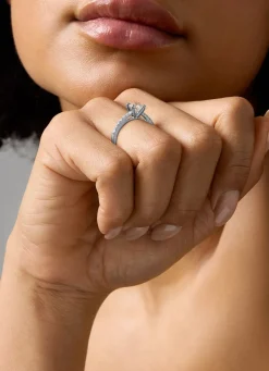 Witgouden ring, 1.25 ct diamant, Solitair