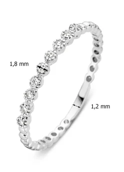 Witgouden ring, 0.09 ct diamant, Joy
