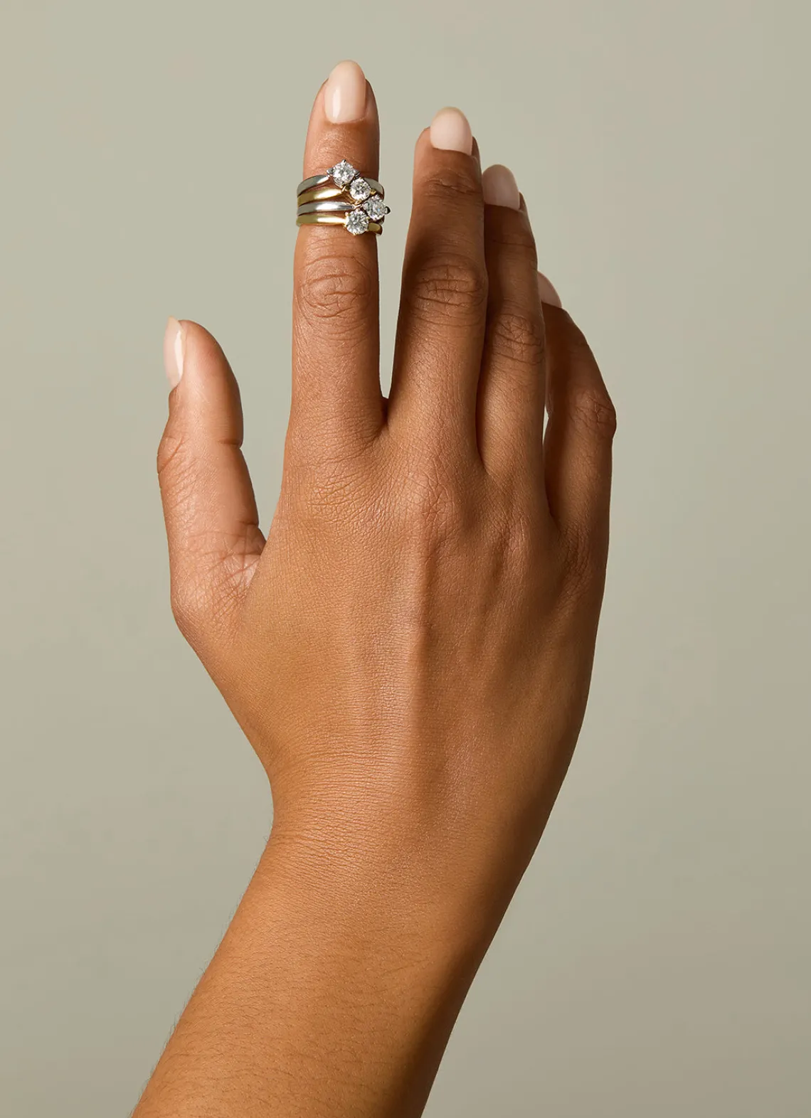 Witgouden ring, 0.40 ct diamant, Hearts & Arrows