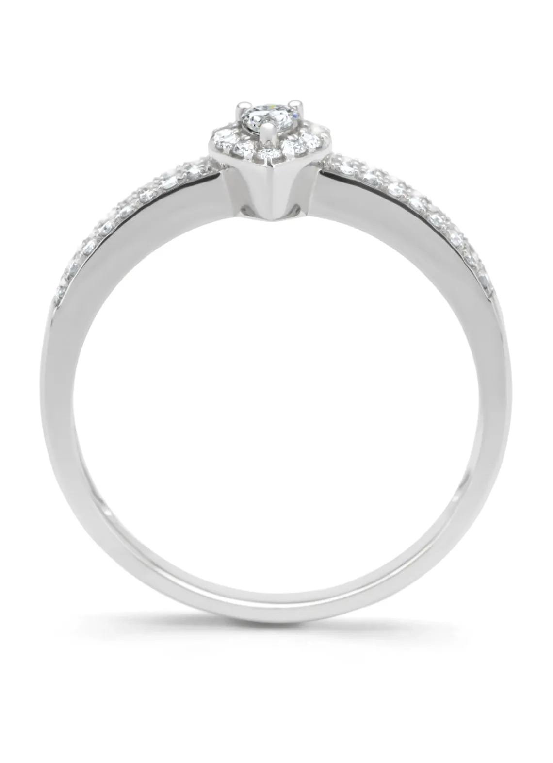 Witgouden ring, 0.25 ct diamant, Petite Romance