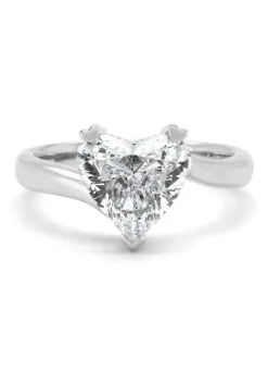 Witgouden ring, 2.15 ct diamant, Solitair
