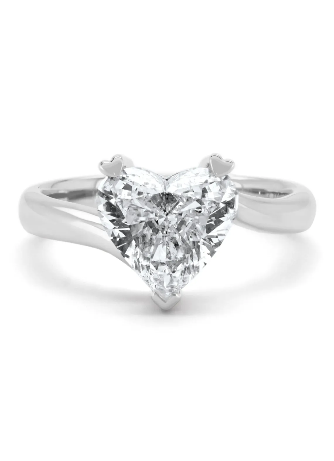 Witgouden ring, 2.15 ct diamant, Solitair