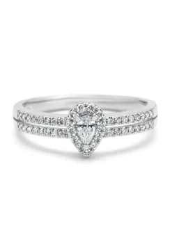 Witgouden ring, 0.25 ct diamant, Petite Romance