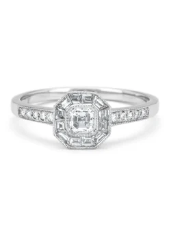 Witgouden ring, 0.55 ct diamant, Since 1904
