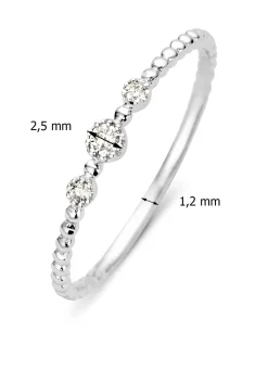 Witgouden ring, 0.07 ct diamant, Joy
