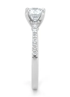 Witgouden ring, 1.25 ct diamant, Solitair