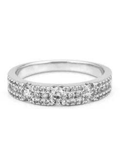 Witgouden ring, 0.70 ct diamant, Majestic