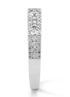 Witgouden ring, 0.70 ct diamant, Majestic