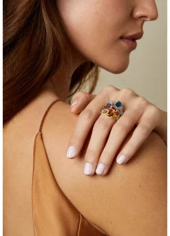 Witgouden ring, 1.76 ct london topaas, Gallery