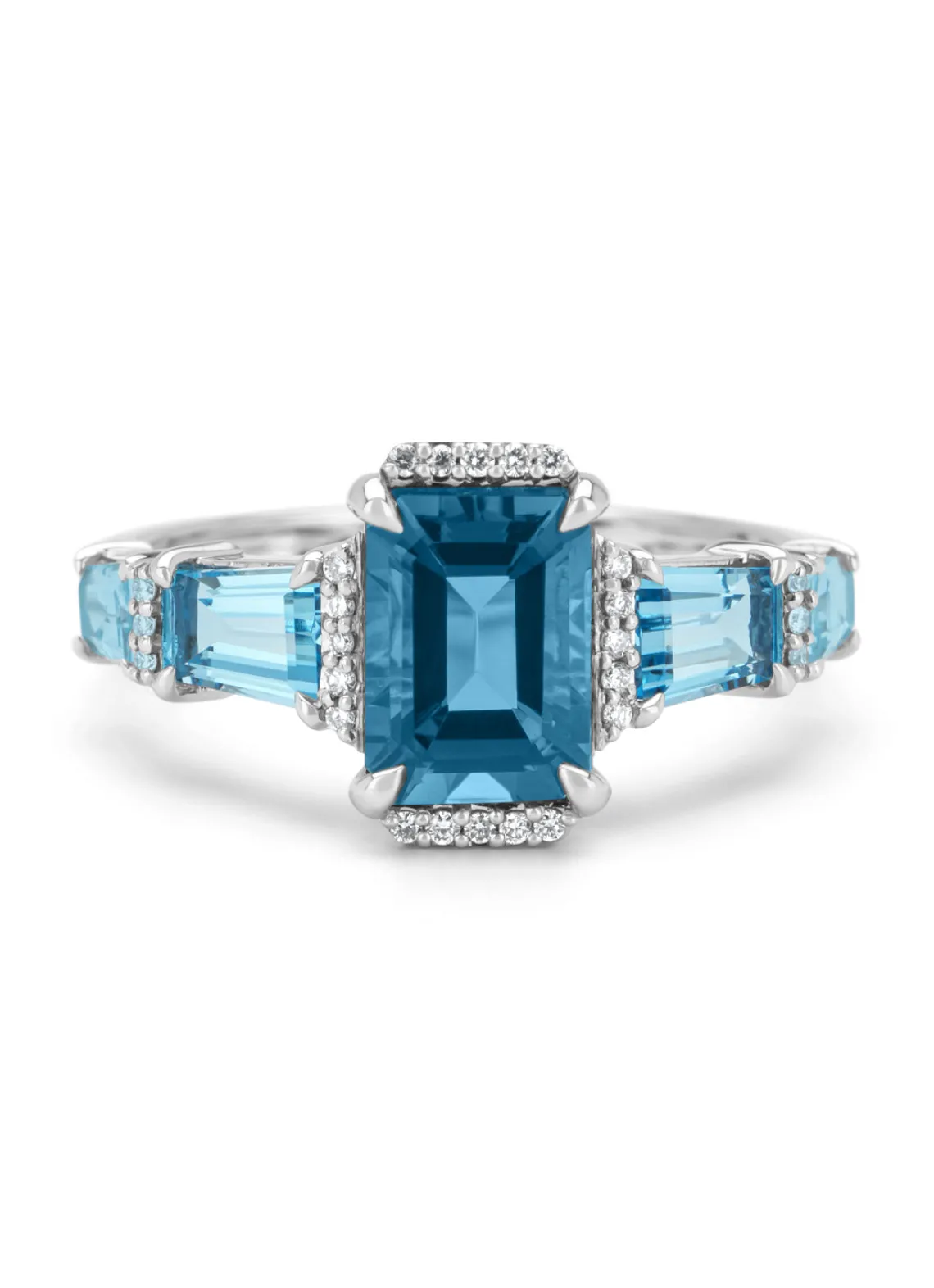 Witgouden ring, 1.76 ct london topaas, Gallery