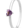 Witgouden ring, 0.21 ct paarse amethist, Joy