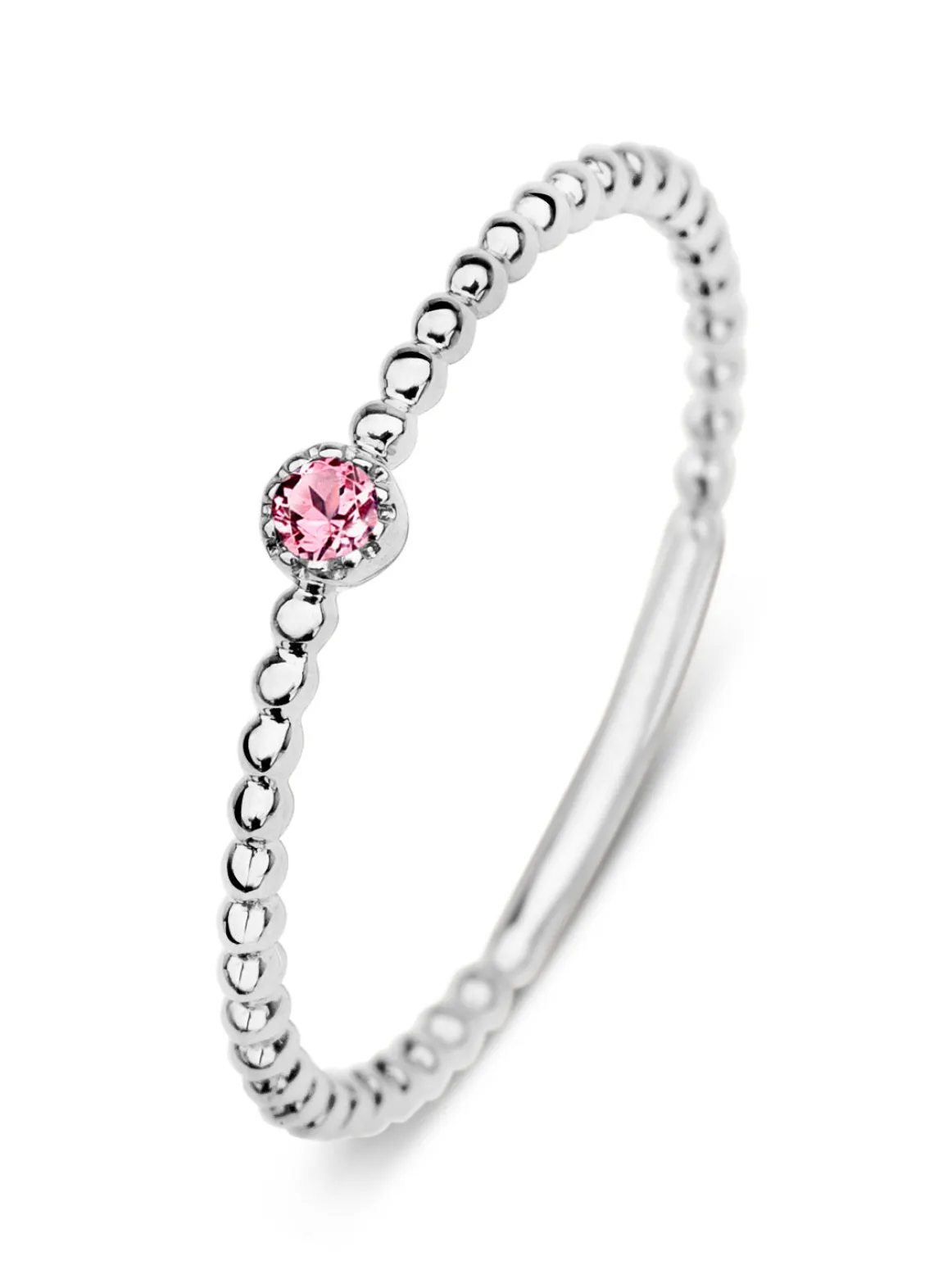 Witgouden ring, 0.04 ct toermalijn, Joy