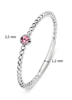 Witgouden ring, 0.04 ct toermalijn, Joy