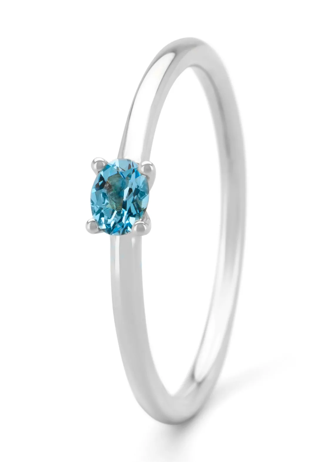 Witgouden ring, 0.20 ct topaas, Joy