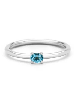 Witgouden ring, 0.20 ct topaas, Joy