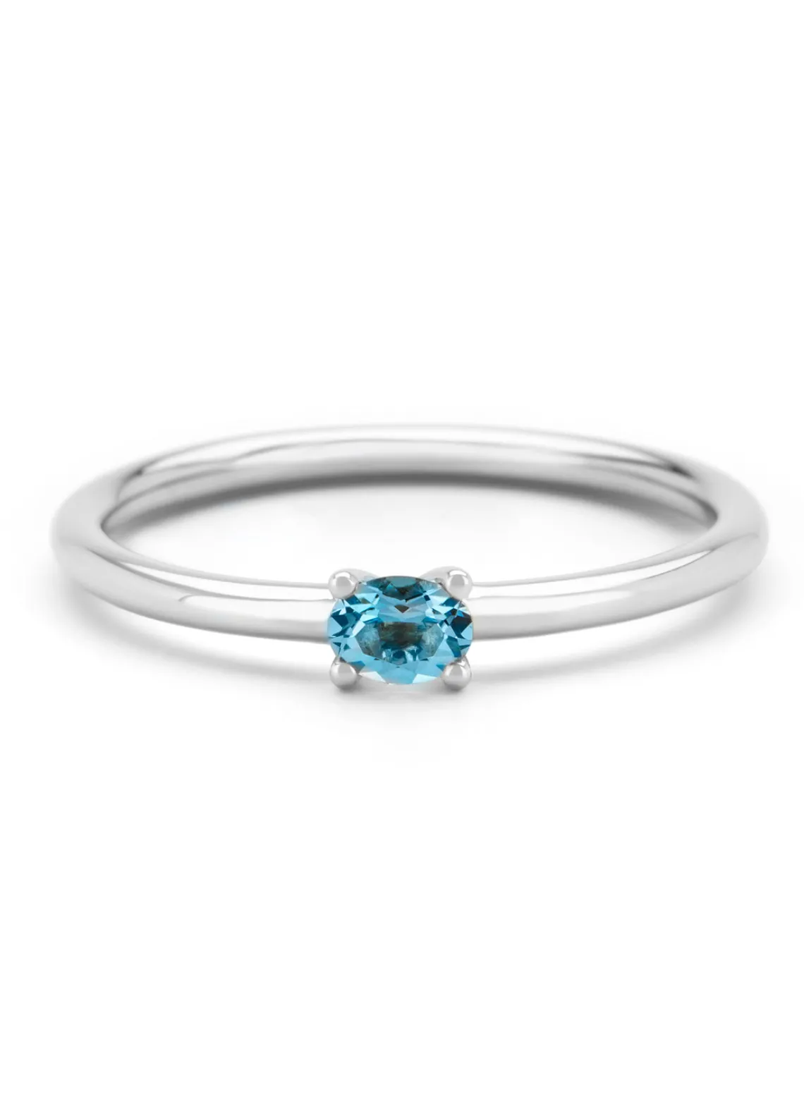 Witgouden ring, 0.20 ct topaas, Joy