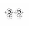 Witgouden solitair oorstekers, 0.80 ct diamant, Groeibriljant