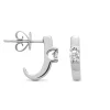 Witgouden solitair oorstekers, 0.22 ct diamant, Groeibriljant