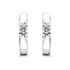 Witgouden solitair oorstekers, 0.64 ct diamant, Groeibriljant
