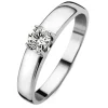 Witgouden solitairring, 0.30 ct diamant, Groeibriljant